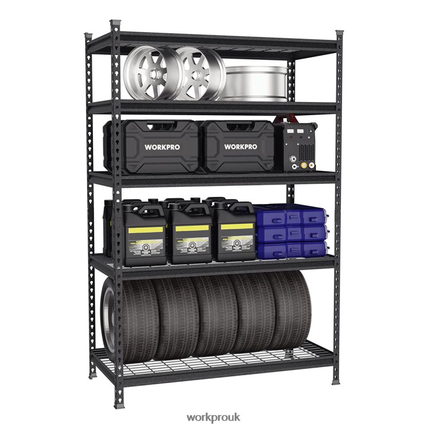 WORKPRO5-Tier Metal Storage Shelving Unit Adjustable Storage Rack Heavy Duty Shelf X662Z6 Storage