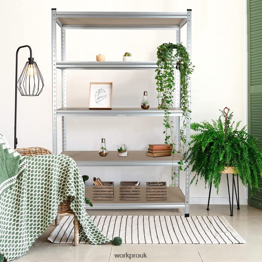 WORKPRO5-Tier Storage Shelving Unit, Adjustable Storage Rack Heavy Duty Aluminum Alloy Shelf X662Z9 Storage
