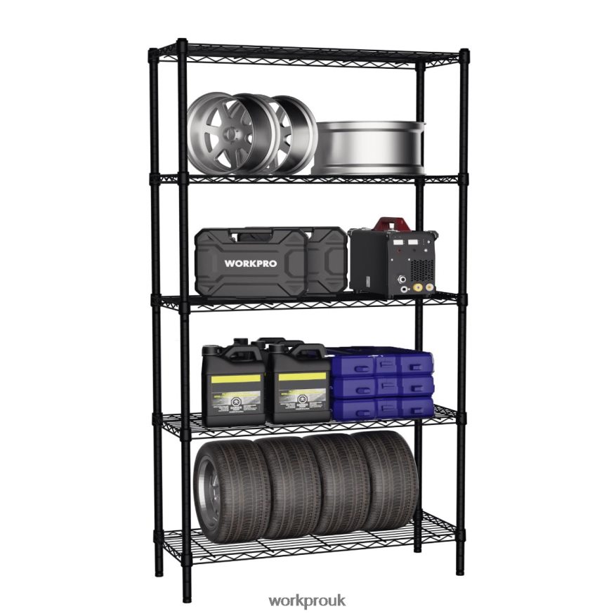 WORKPRO5-Tier Wire Shelving Unit Metal Storage Shelves Rack, Heavy Duty Utility Shelving X662Z11 Storage