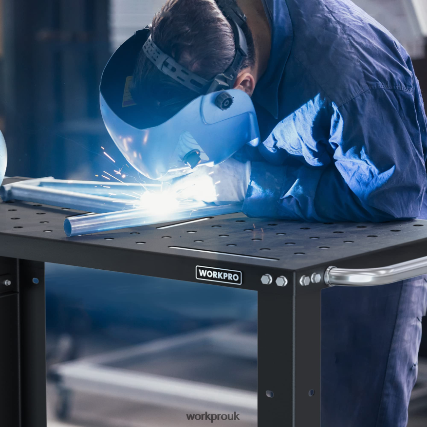 WORKPROPortable Welding Table, 1200 lbs Load Capacity, Nitriding Tabletop X662Z13 Storage