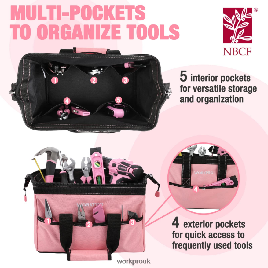 WORKPRO13-Inch Tool Bag, Soft Cloth Tool Storage Bags X662Z29 Storage