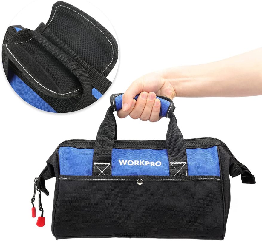WORKPRO13-inch Wide Mouth Tool Tote Bag X662Z28 Storage