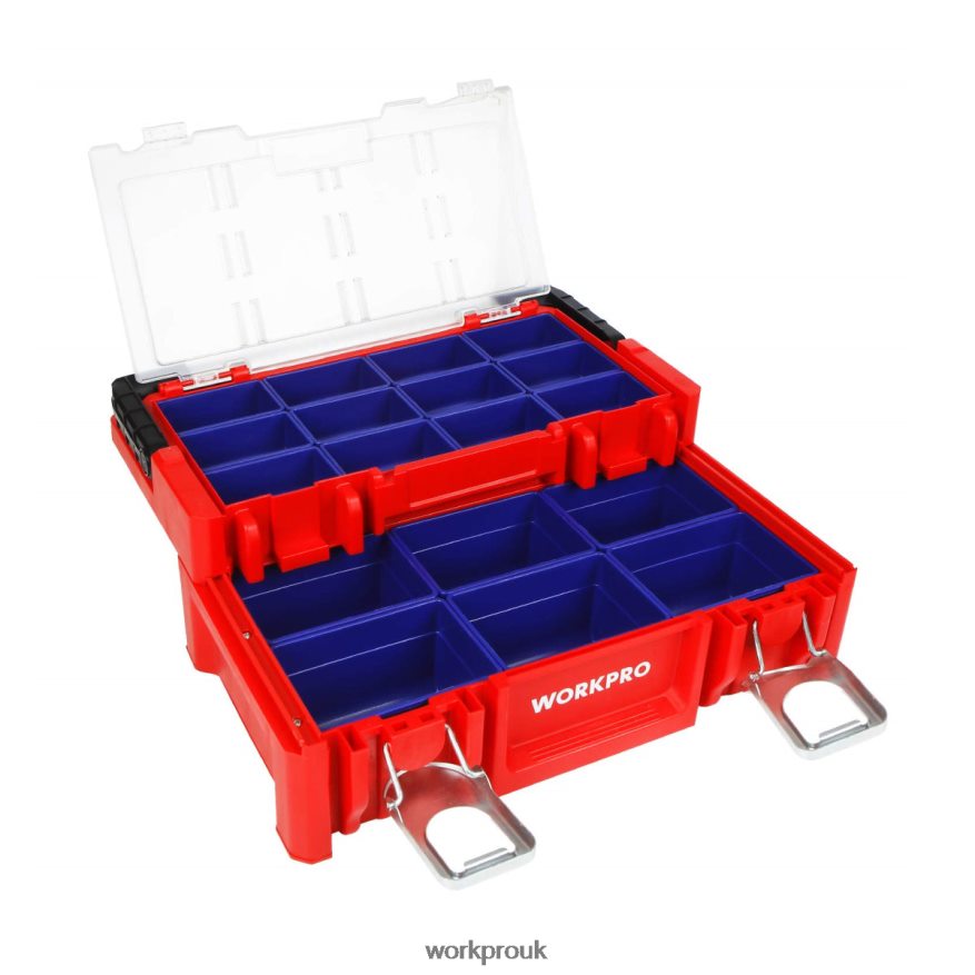 WORKPRO17-inch Plastic Tool Box, Storage Box with Locking Lid and Stainless Steel Handle X662Z25 Storage
