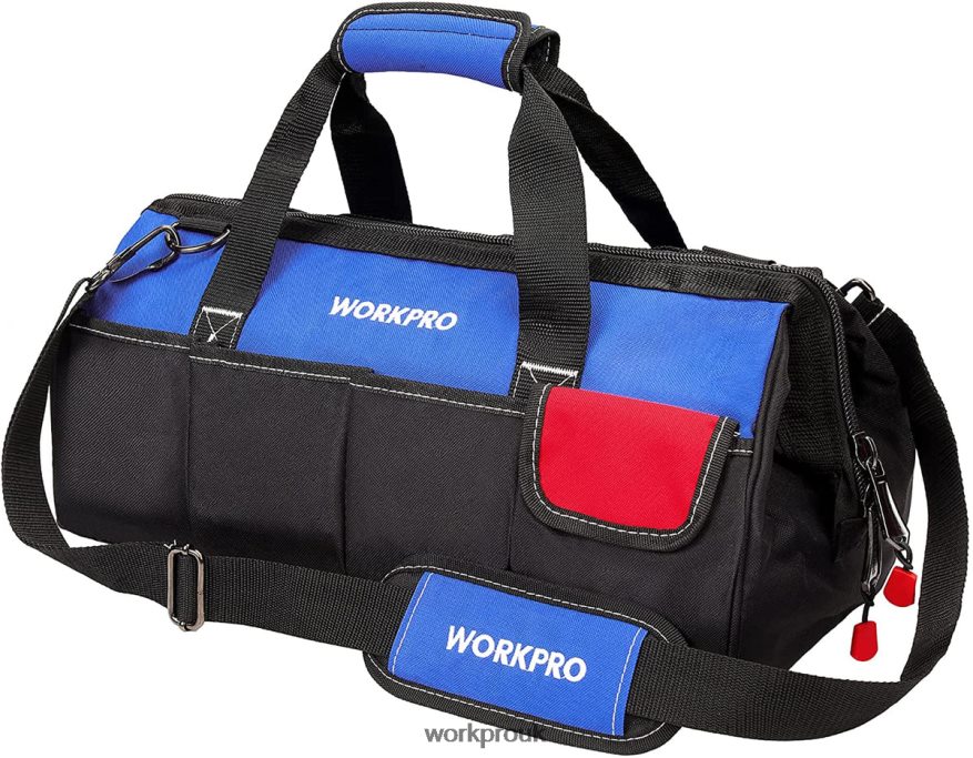WORKPRO18-inch Close Top Wide Mouth Storage Tool Bag with Adjustable Shoulder Strap X662Z27 Storage