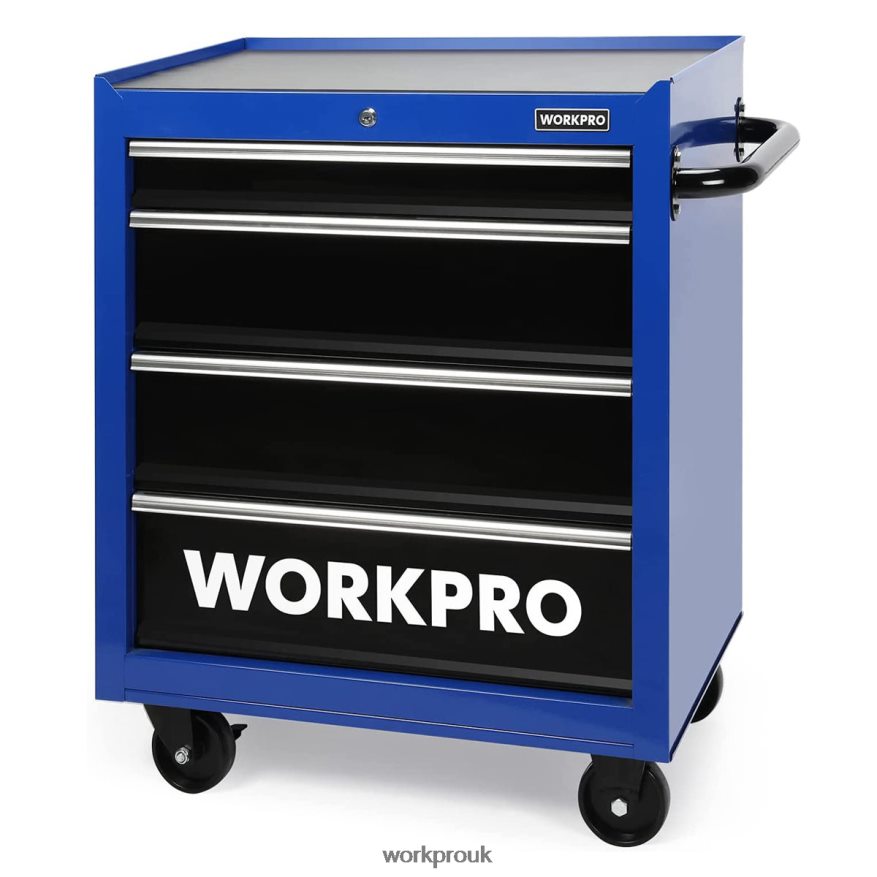 WORKPRO4-Drawer Tool Chest, 26-Inch Rolling Metal Tool Storage Cabinet with Casters, Locking System, Drawer Liner, 450 lbs Load Capacity X662Z17 Storage