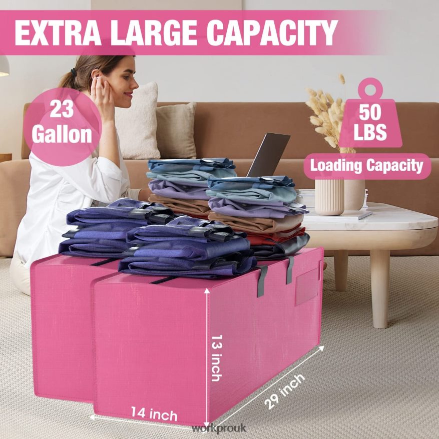WORKPRO6 Pack Extra Large Heavy-Duty Storage Moving Tote Bags with Zippers & Carrying Handles Backpack Straps X662Z142 Storage