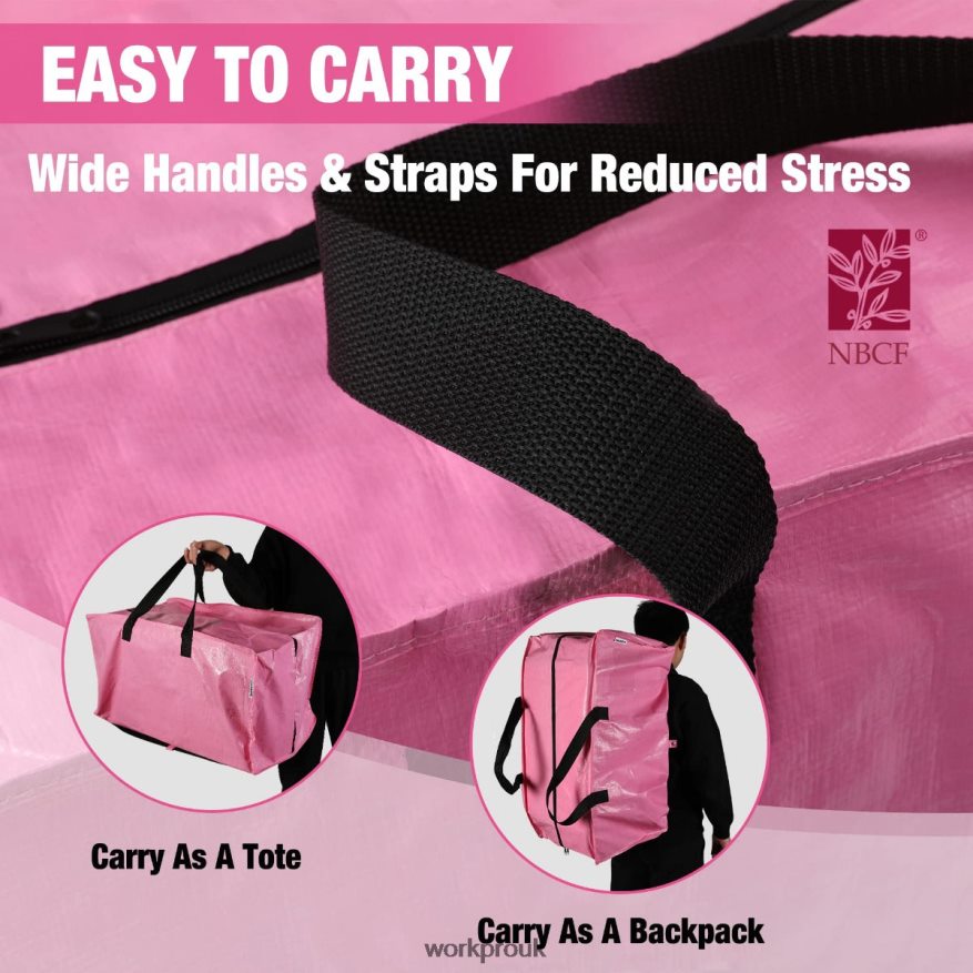 WORKPRO6 Pack Extra Large Heavy-Duty Storage Moving Tote Bags with Zippers & Carrying Handles Backpack Straps X662Z142 Storage