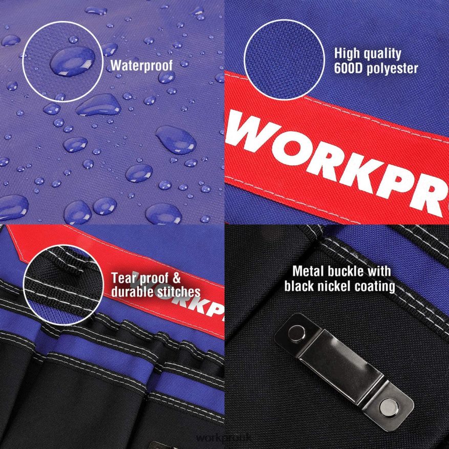 WORKPROBucket Tool Organizer with 51 Pockets (Tools Excluded) X662Z20 Storage
