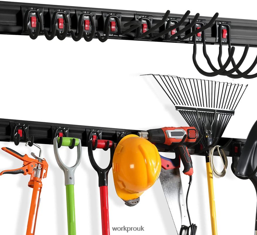 WORKPROGarage Tool Organizer Wall Mount Garden Tool Organizer Storage Rack Heavy Duty Tool Hangers 64 Inch X662Z21 Storage