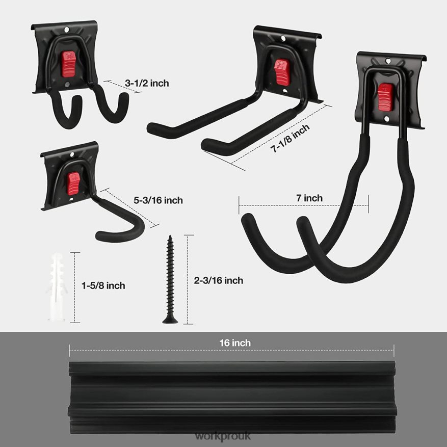 WORKPROGarage Tool Organizer Wall Mount Garden Tool Organizer Storage Rack Heavy Duty Tool Hangers 64 Inch X662Z21 Storage