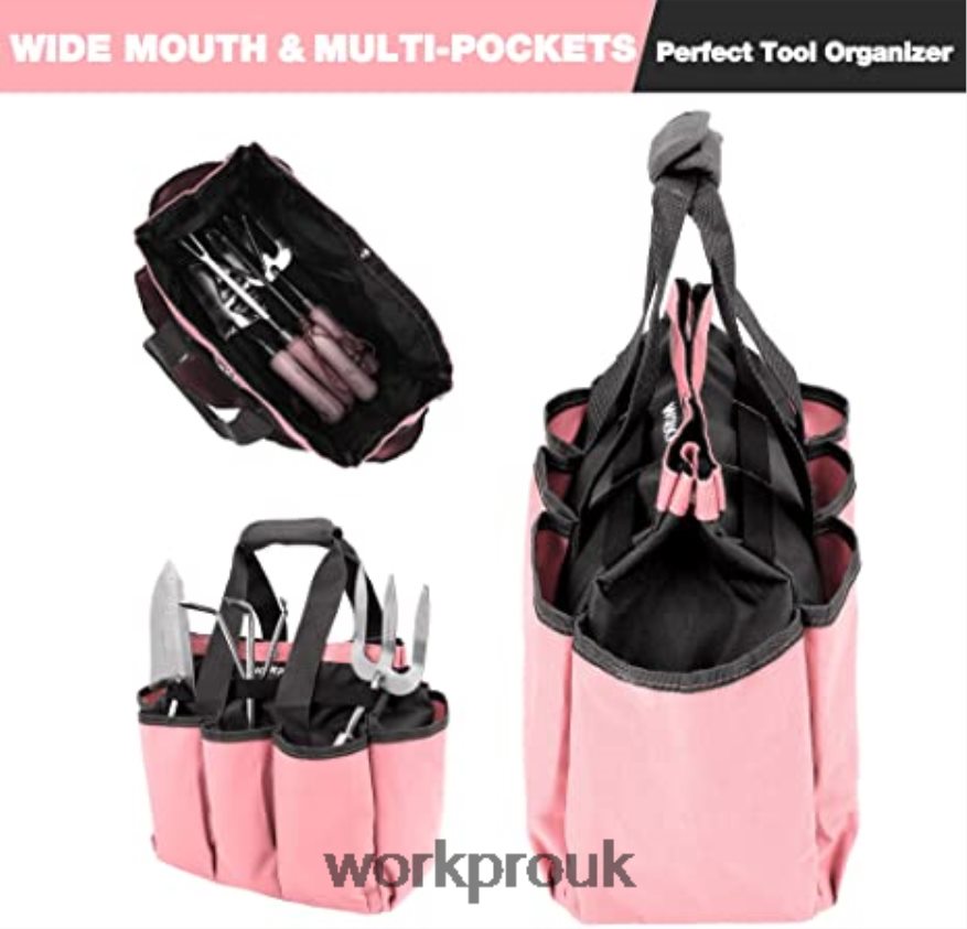 WORKPROGarden Tool Bag, Garden Tote Storage Bag with 8 Pockets, Home Organizer for Indoor and Outdoor Gardening X662Z256 Storage