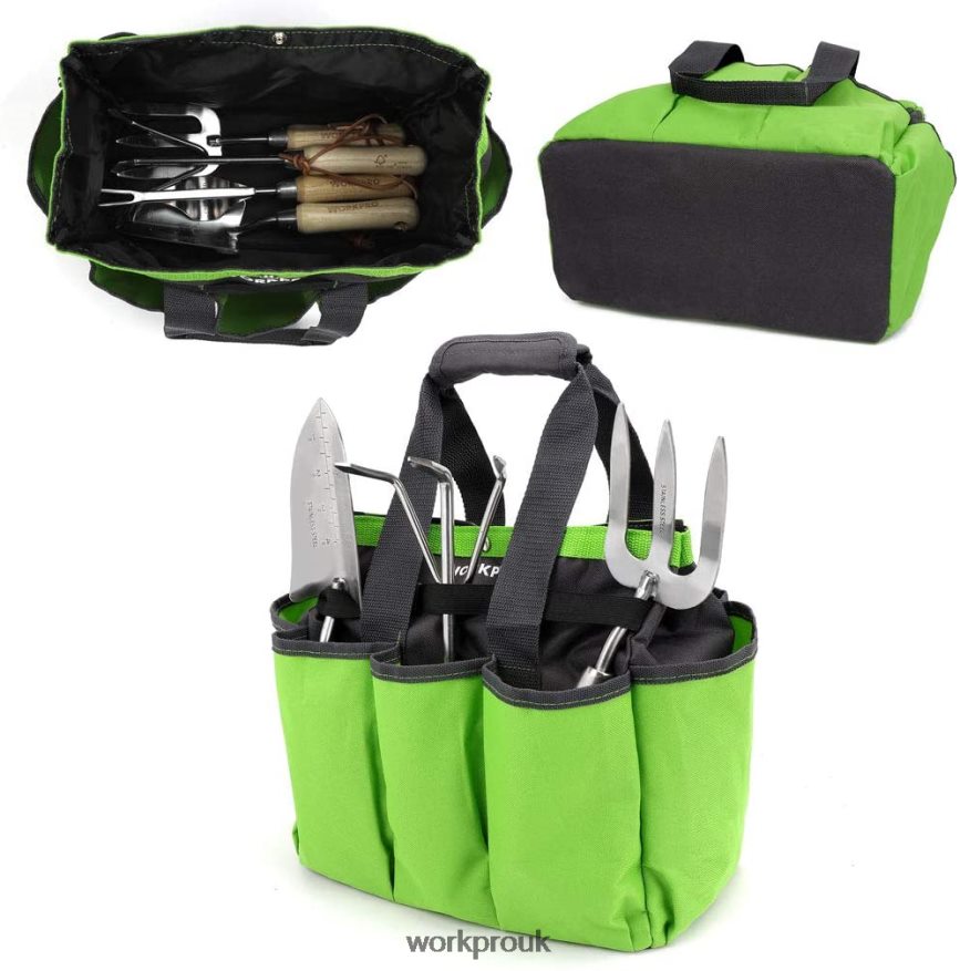 WORKPROGarden Tool Bag, Garden Tote Storage Bag with 8 Pockets, Home Organizer for Indoor and Outdoor Gardening X662Z256 Storage