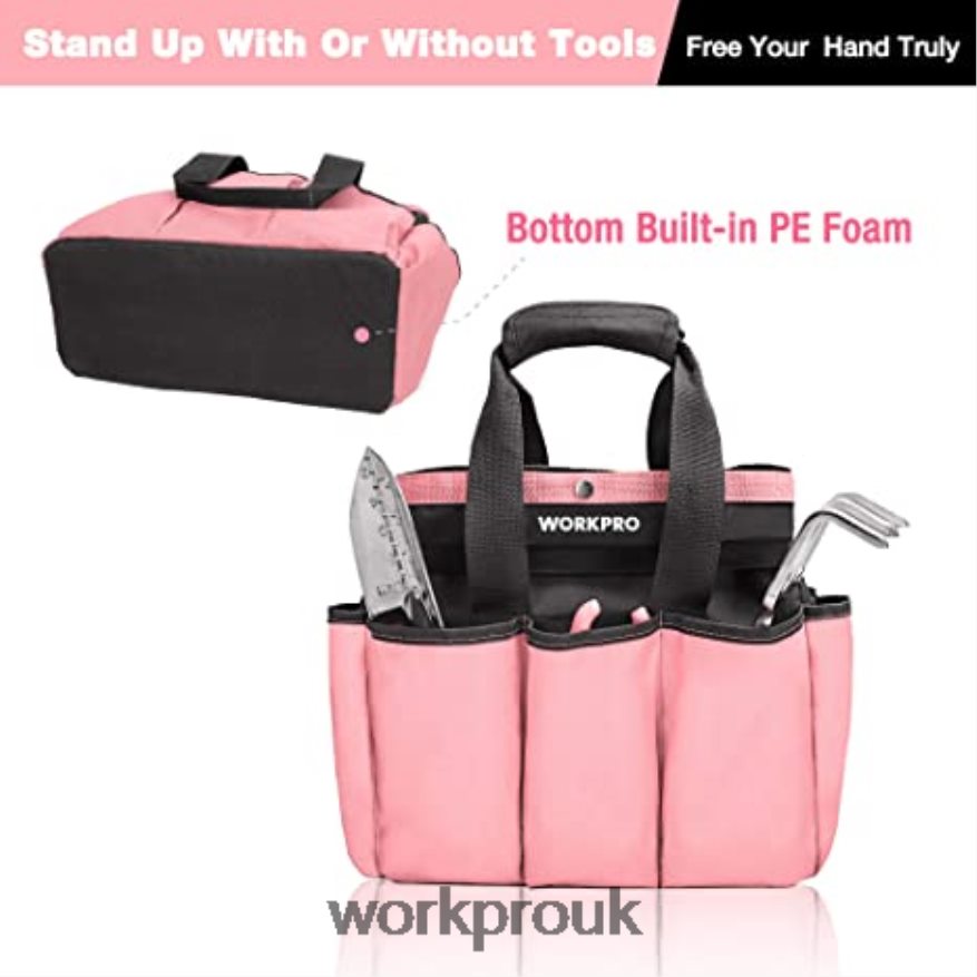 WORKPROGarden Tool Bag, Garden Tote Storage Bag with 8 Pockets, Home Organizer for Indoor and Outdoor Gardening X662Z256 Storage