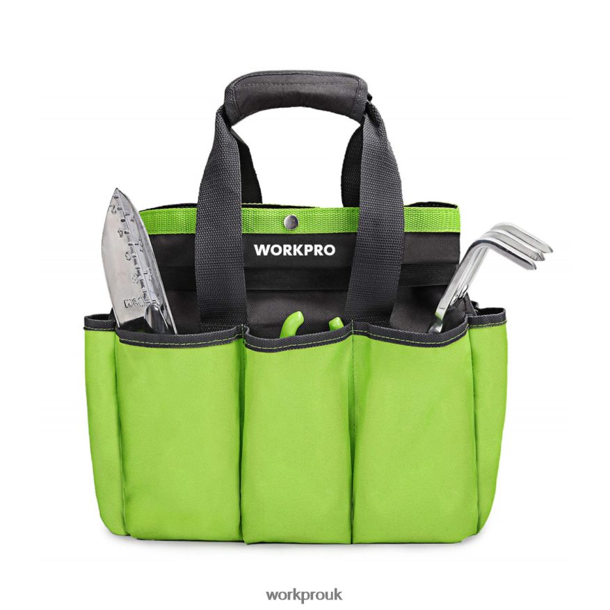 WORKPROGarden Tool Bag, Garden Tote Storage Bag with 8 Pockets, Home Organizer for Indoor and Outdoor Gardening X662Z256 Storage