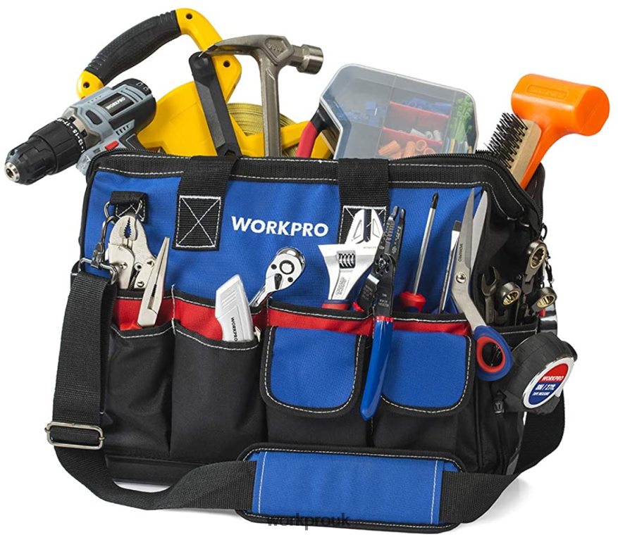 WORKPROTool Bag Closed Top Wide Slot Storage with Waterproof Base and Adjustable Shoulder Straps X662Z30 Storage