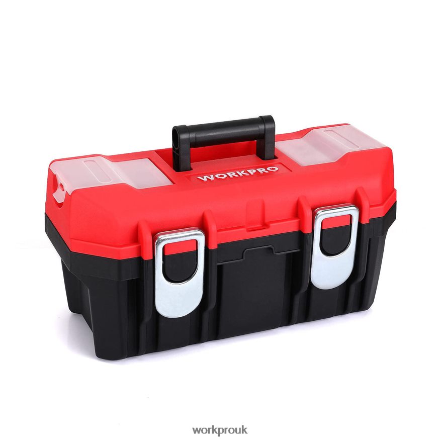 WORKPROTool Box Portable with Removable Tray Heavy Duty Toolbox with 2 Metal Latches X662Z33 Storage