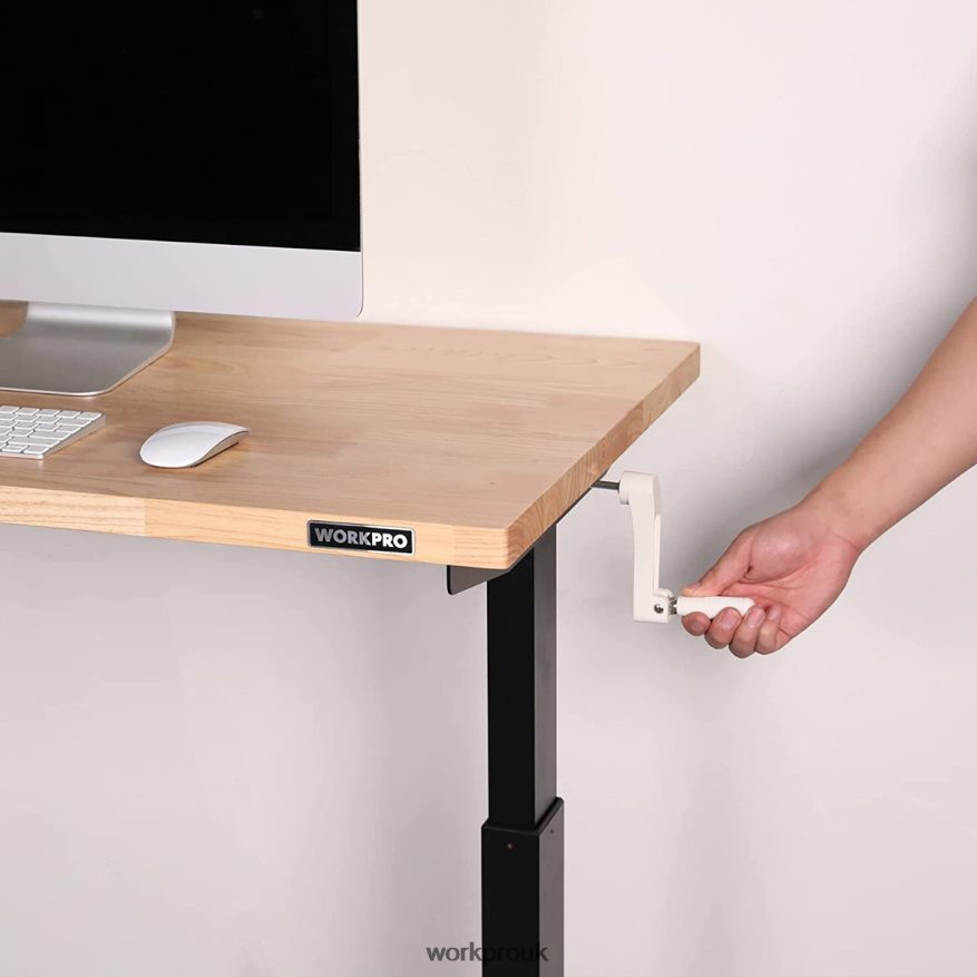 WORKPROHeight Adjustable Work Table with Crank Handle, with Casters and Leveling Feet, 500 Lbs Load Capacity X662Z3 Storage
